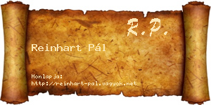 Reinhart Pál névjegykártya